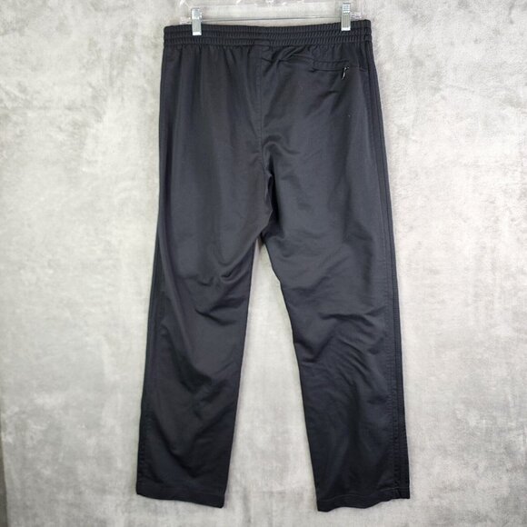 Mens Black Adidas track pants Athletic Casual Side zip pocket Size L - Picture 10 of 14